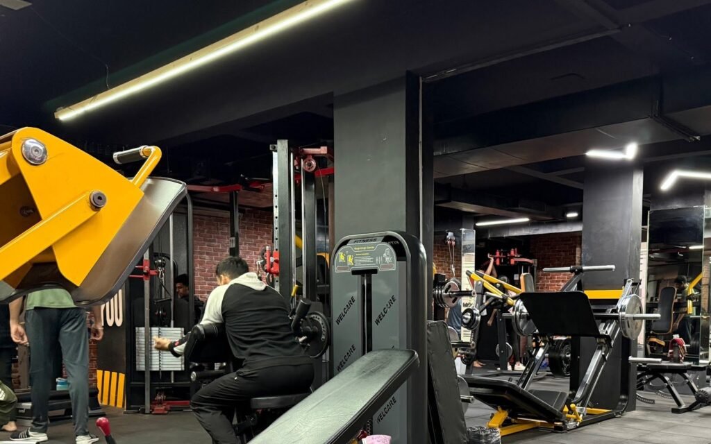 Training floor at Muscle Time Fitness, Pimple Gurav